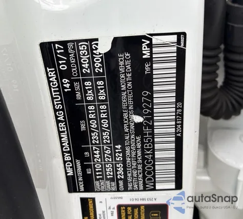 2017 Mercedes-Benz Glc 300 4Matic from USA, damaged, VIN WDC0G4KB5HF219279